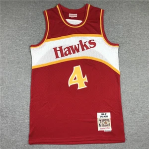 NO.4 Spud Webb Camiseta de baloncesto para adultos cosida S-2XL - Imagen 1 de 5