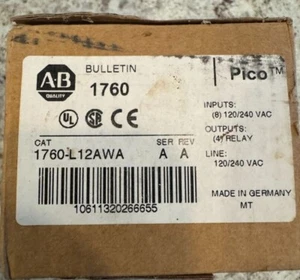 New Sealed AB 1760-L12AWA Ser A Pico Programmable Controller AC PLC 1PC US - Picture 1 of 3