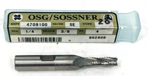 OSG/SOSSNER MOLINO FINAL DE CARBURO EDP 4709100 4 FLAUTA DIA 1/4 VÁSTAGO 3/8 - Imagen 1 de 3
