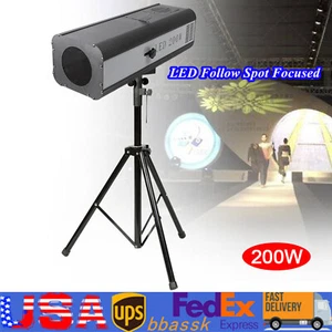LED Follow Spot Light DJ Party Theater Disco Stage Spotlight Manual Control USA - Picture 1 of 21