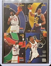 TEAM USA - 1996 SkyBox USA Quads #Q11 Shaquille O'Neal / Karl Malone et al