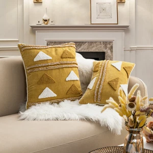 Boho Ethnic Moroccan Nordic Minimal Sofa Living Room Soft Cushion Cover Case - Picture 1 of 19