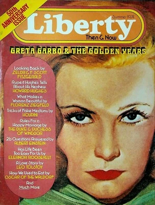 Liberty Magazine Summer 1974 F Scott Fitzgerald Houdini Howard Hughes Einstein Foto 1 de 2