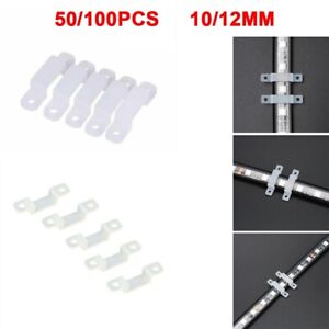 LED Strip Holder Fixing Clip For 3528/5050 Kitchen Cabinets Max 10/12mm Width