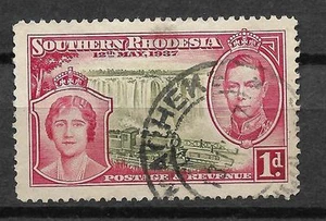 S.RHODESIA, 1d KGV1 CORONACIÓN, USADO MACHEKE DC - Imagen 1 de 1