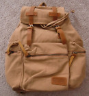 GEARONIC 21L Vintage Canvas Backpack for Men Women Leather Rucksack Knapsack ...