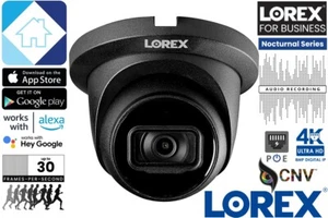 Lorex N3 LNE9242B 4K (8MP) Smart IP Black Dome Security Camera Listen-in Audio🔥 - Picture 1 of 7