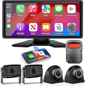 DOUXURY RV Backup Camera with Carplay & Android Auto for Horse Trailer Truck RV - Picture 1 of 7