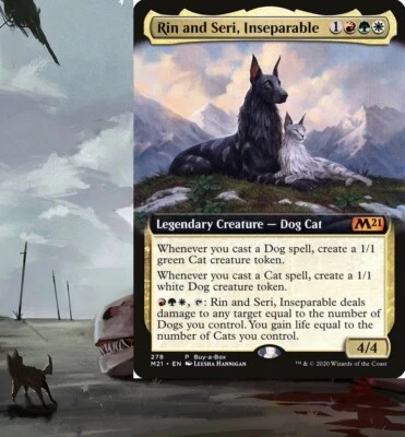 Rin and Seri, Inseperable DOG and CAT Commander Deck EDH Magic MTG Ready-to-Play - Image 1 of 4