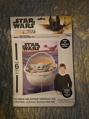 Star Wars Grogu Scene Setter Mandalorian The Child Birthday Decoration 4 Pieces  - Image 1 of 4