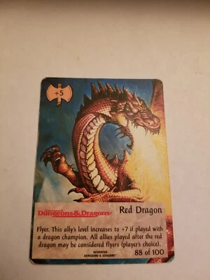 VINTAGE Spellfire Master The Magic Red Dragon 1st Edition 88/100 RARE - Image 1 of 2