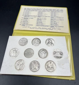 Great Events of the Catholic Church 10 Coin High Relief Medal Set in Folio - Picture 1 of 12