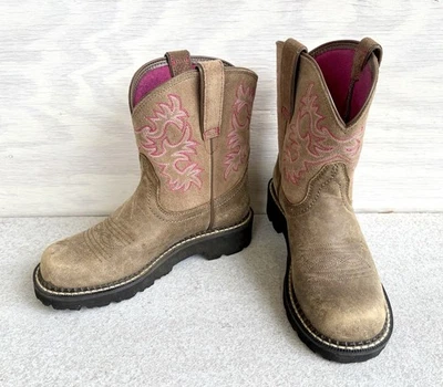 Ariat Fatbaby 14729 Mujer’s Bomber Cuero Punta Redonda Botas Vaqueras/Occidentales Talla 5.5 Foto 1 de 4