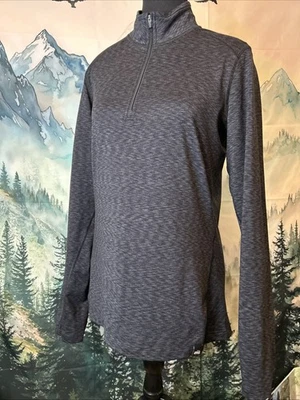 Pullover REI Co-op para mujer talla grande 1/4 cremallera teñido espacial negro Foto 1 de 4