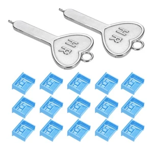 15 Port Blocker Locking USB Port/Dust PC Blocker with Coded Keys,Blue - Photo 1 sur 5