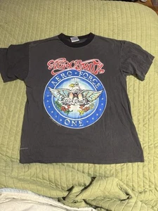 Vintage 1989 Aerosmith Concert Shirt Pump Tour Aero Force One L - Picture 1 of 6