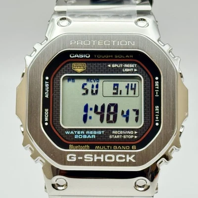 CASIO G-SHOCK GMW-B5000D-1CJF Full Metal Silver Bluetooth Solar Digital Watch - Imagen 1 de 4