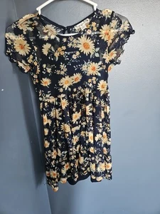 Vestido transparente Knit Works azul marino talla L 14 para niñas - Imagen 1 de 4