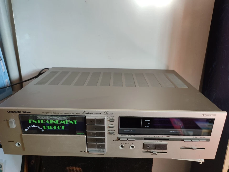 PLATINE STEREO LECTEUR CASSETTE CONTINENTAL EDISON LE 9165  2 MOTEUR FONCTIONNE - Photo 1/4