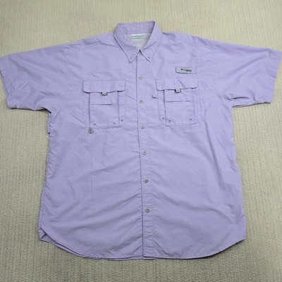 Camisa Columbia PFG Para Hombres Grande Naranja Coral Bahama II Manga Corta Pesca Ventilada Foto 1 de 4