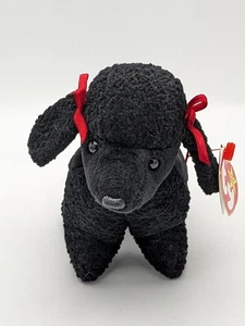 De colección 1997 "GIGI The Black Poodle Dog" TY Beanie Baby con errores de etiqueta - Imagen 1 de 7