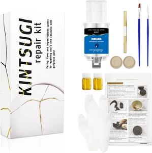 Kintsugi Repair Kit Gold, Japanese Kintsugi Kit to Improve Your Ceramic, Repair  - Picture 1 of 12
