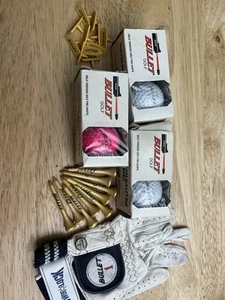 Bullet Golf Balls & Tees Set with Golf Glove - Picture 1 of 11