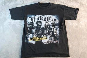 Motley Crue Shirt Mens Large Black Poison New York Dolls Tour 2011 Concert Band - Picture 1 of 7