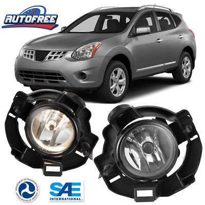 For 2008-2010 Nissan Rogue Fog Lights Bumper Lamps Clear Glass Len Wiring Switch - Image 1 of 4