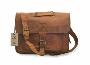Tasche Leder Aktentasche Umhängetasche Handtasche echt Kuriertasche Laptop He... - Bild 1 von 5