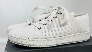 NIB Eileen Fisher Women's 9 White Stretch Clifton 4 Lace Up Sneaker Shoes - Picture 1 of 10