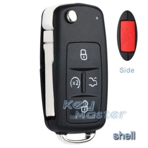 for VW Jetta Passat Golf Beetle GTI Touareg Flip Remote Shell Key Fob NBG010206T - Picture 1 of 5