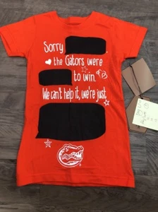 NWT Florida Gators Girls My U Short Sleeve Shirt Youth Small Orange Black - Picture 1 of 1
