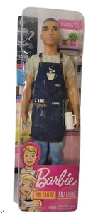 Barista with Man-Bun Ken 60th Anniversary Barbie You Can Be Anything Doll 10.5" - Picture 1 of 6