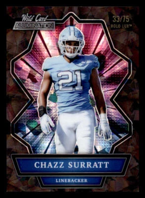 2021 Wild Card Alumination #ABC-57 Chazz Surratt holo-Lux 33/75 - Image 1 of 2