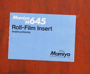 MAMIYA M645 FILM INSERT INSTRUCTION BOOK/148614