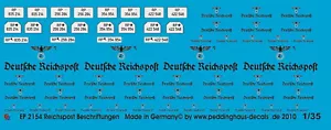 Peddinghaus-Decals 1/35 2154 Étiquettes Postales - Photo 1 sur 1