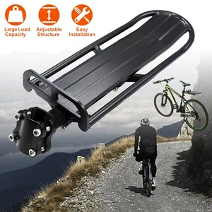 Bike Rear Pannier Rack Luggage Cargo Rack Bicycle Carrier Cycling Seatpost Rack - Picture 1 of 12