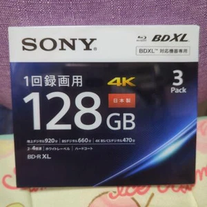 SONY Blu-ray Disc 128Gb BD-R 3 Pack Printable 4x Blank Disc Inkjet - Picture 1 of 2