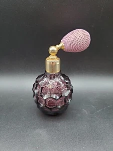 Bottiglia ricaricabile profumo viola vintage atomizzatore bulbo viola da collezione - Foto 1 di 2