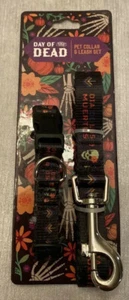 Day Of The Dead Dog Collar & Leash Set, Dia De Los Muertos Sugar Skull Leash - Picture 1 of 10