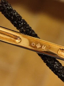 Bracciale Swarovski Crystaldust oro e nero - Foto 1 di 4