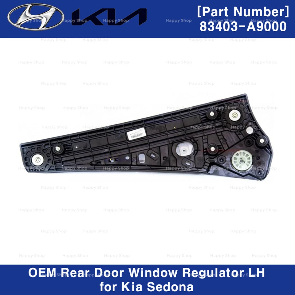 Genuine 83403A9000 Rear Door Window Regulator Left Driver Side for Kia Sedona - Image 1 of 3