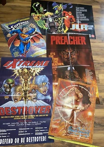 10 Comic Book Store Promo Dealer Posters Mixed Lot 1990s #3 - Picture 1 of 13