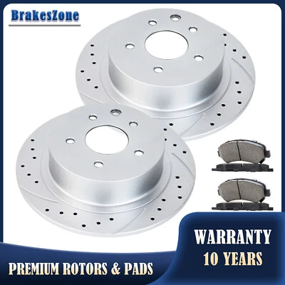 Rotores y pastillas de freno traseros de 270 mm aptos para frenos ranurados perforados Chevrolet Cobalt Foto 1 de 4