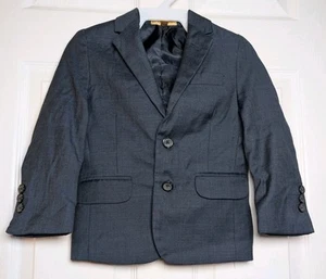 Boys Sports Coat Suit Jacket Size 5 Class Club 60% Wool Navy Wedding Formal - Picture 1 of 7