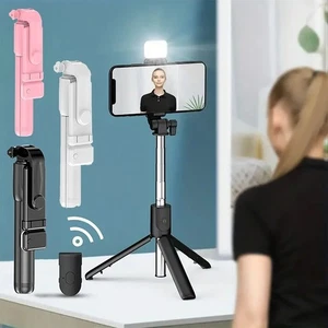 Remote Selfie Stick Tripod – Phone Desk Stand Holder for iPhone, Samsung Android - Picture 1 of 10