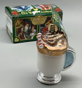 Old World Christmas Glass Ornament, Whipped Coffee, 3.5" (With OWC Gift Box) - Picture 1 of 5