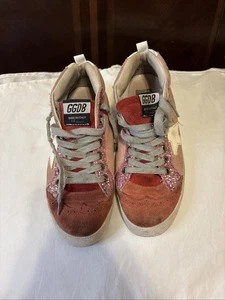 Zapatillas Golden Goose Mid/Star Rosa Brillo Gamuza Talla 38 EE. UU. Talla 8 - Imagen 1 de 20