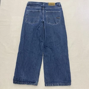 Pantalones de mezclilla holgados Southpole de pierna ancha de colección para hombre 34 azul lavado oscuro Y2K Hip Hop grunge gótico - Imagen 1 de 13